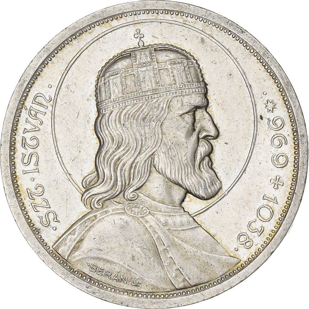 Hungary, 5 Pengö, 1938, Budapest, Silver, AU(50-53), KM:516