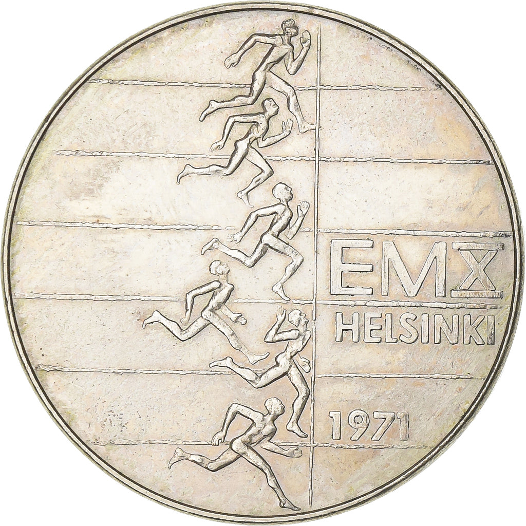Finland, 10 Markkaa, 1971, Helsinki, Silver, AU(50-53), KM:52