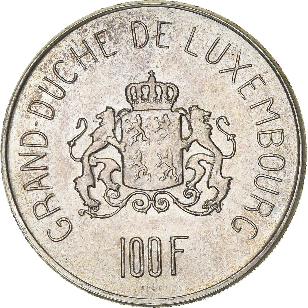 Luxembourg, Charlotte, 100 Francs, 1963, Silver, AU(55-58), KM:52