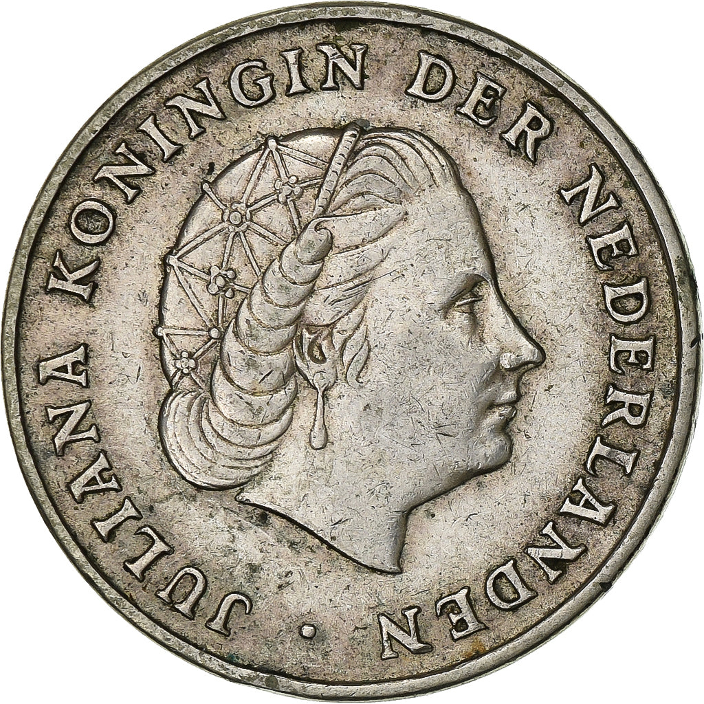 Antillas holandesas, Juliana, Gulden, 1952, Utrecht, Plata, MBC, KM:2