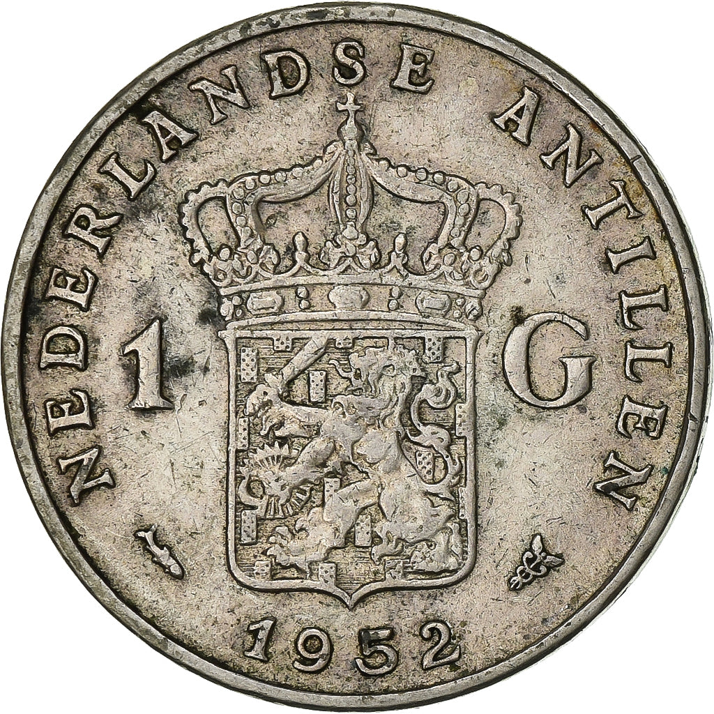 Antillas holandesas, Juliana, Gulden, 1952, Utrecht, Plata, MBC, KM:2