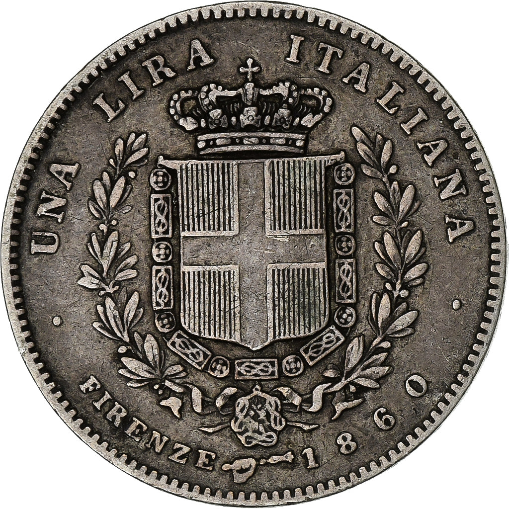 États italiens, EMILIA, Vittorio Emanuele II, Lira, 1860, Florence, Argent