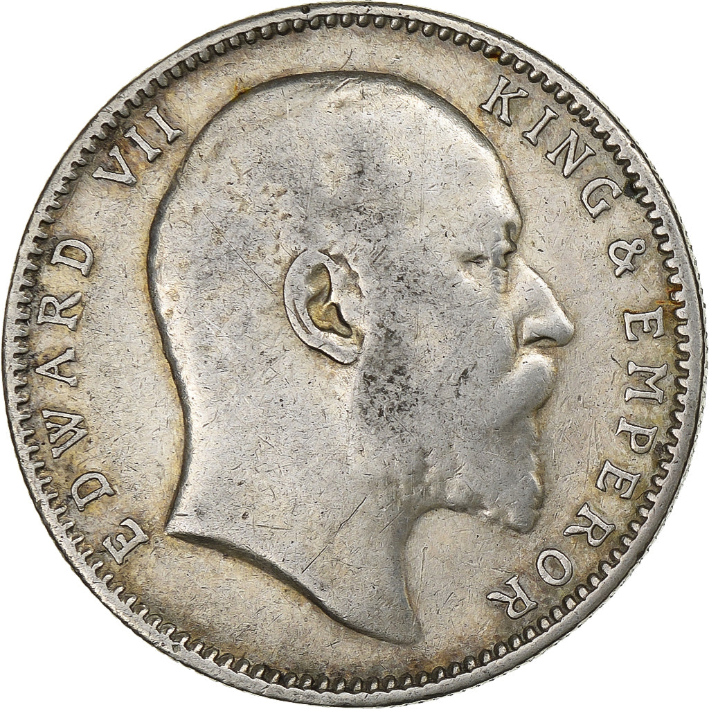 India, Edward VII, Rupee, 1906, Silver, VF(30-35), KM:508