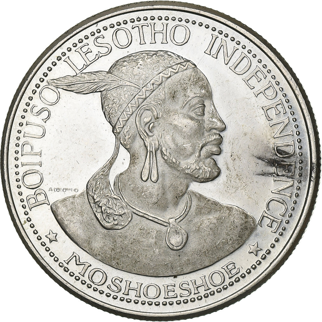 Lesotho, Moshoeshoe II, 50 Licente, Lisente, 1966, Argent, TTB+, KM:4.1