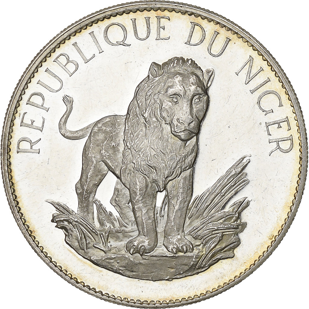 Níger, 10 Francs, 1968, Plata, MBC+, KM:8.1