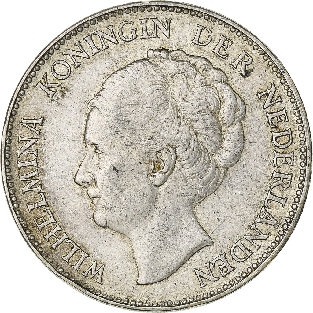 Pays-Bas, Wilhelmina I, Gulden, 1938, Utrecht, Argent, TTB, KM:161.1