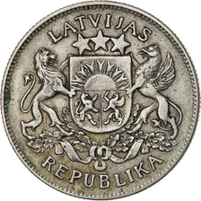 Lettonie, 2 Lati, 1925, Argent, TTB, KM:8