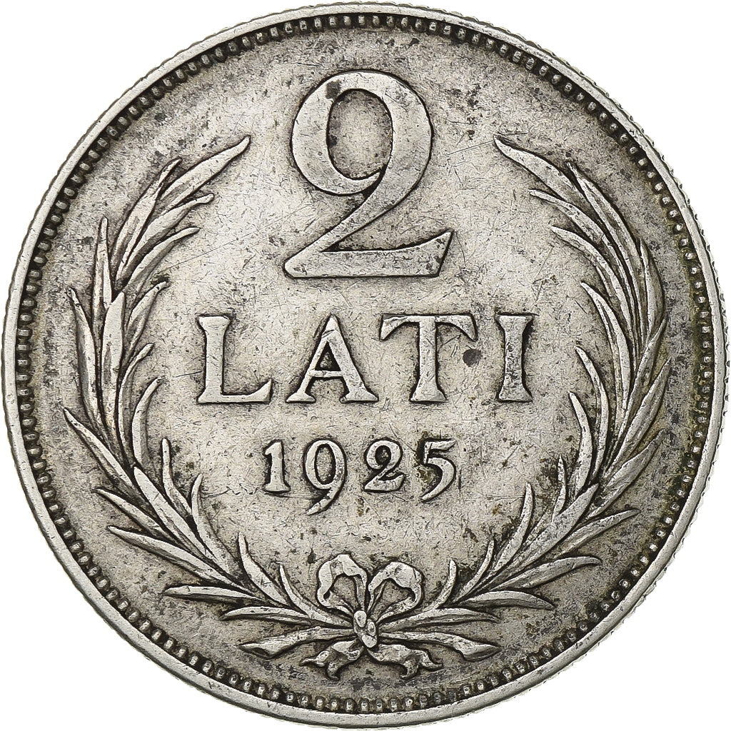 Lettonie, 2 Lati, 1925, Argent, TTB, KM:8
