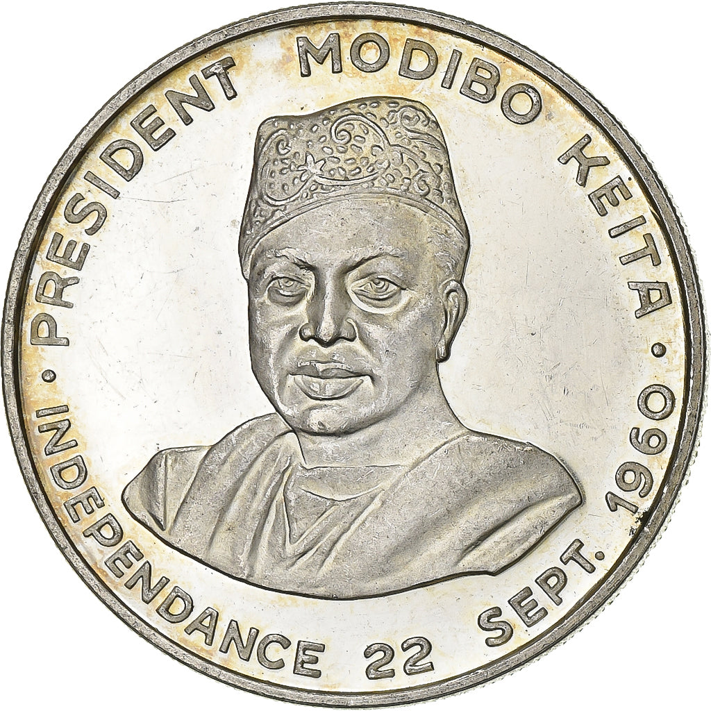 Mali, 10 Francs, 1960, Silver, AU(55-58), KM:1
