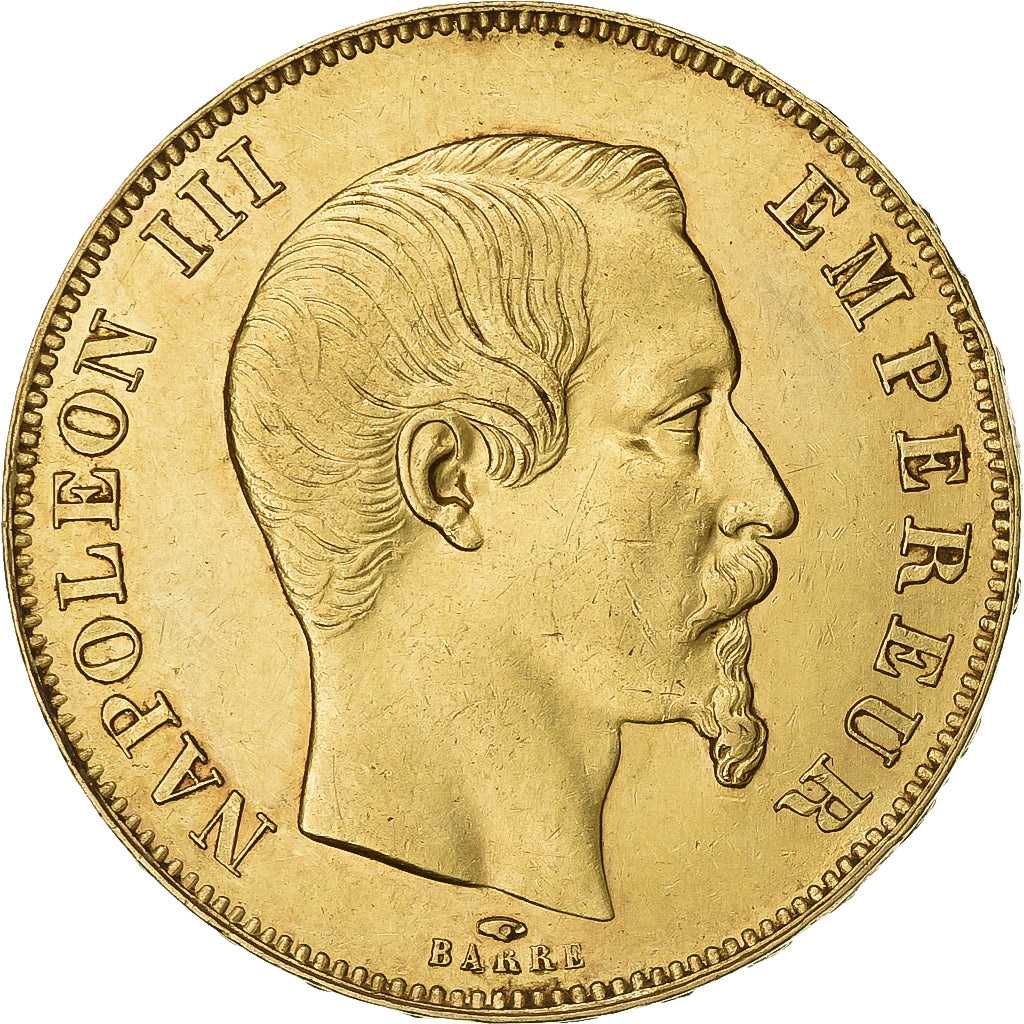 France, Napoleon III, 50 Francs, Napoléon III, 1857, Paris, Gold, EF(40-45)