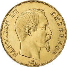 France, Napoleon III, 50 Francs, Napoléon III, 1857, Paris, Gold, EF(40-45)