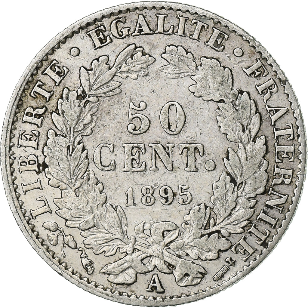 France, 50 Centimes, Cérès, 1895, Paris, Silver, VF(30-35), KM:834.1