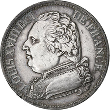 France, Louis XVIII, 5 Francs, Louis XVIII, 1814, Toulouse, Silver, EF(40-45)