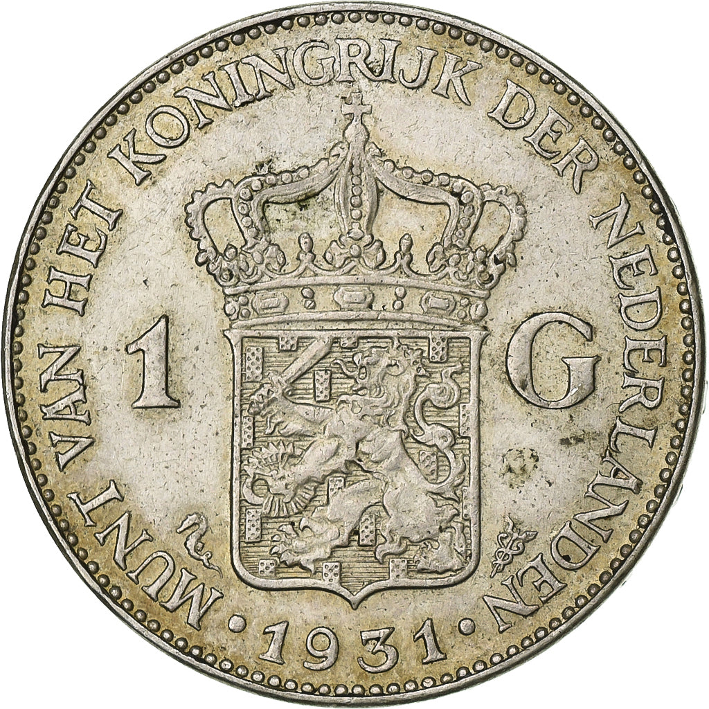 Pays-Bas, Wilhelmina I, Gulden, 1931, Utrecht, Argent, TTB, KM:161.1