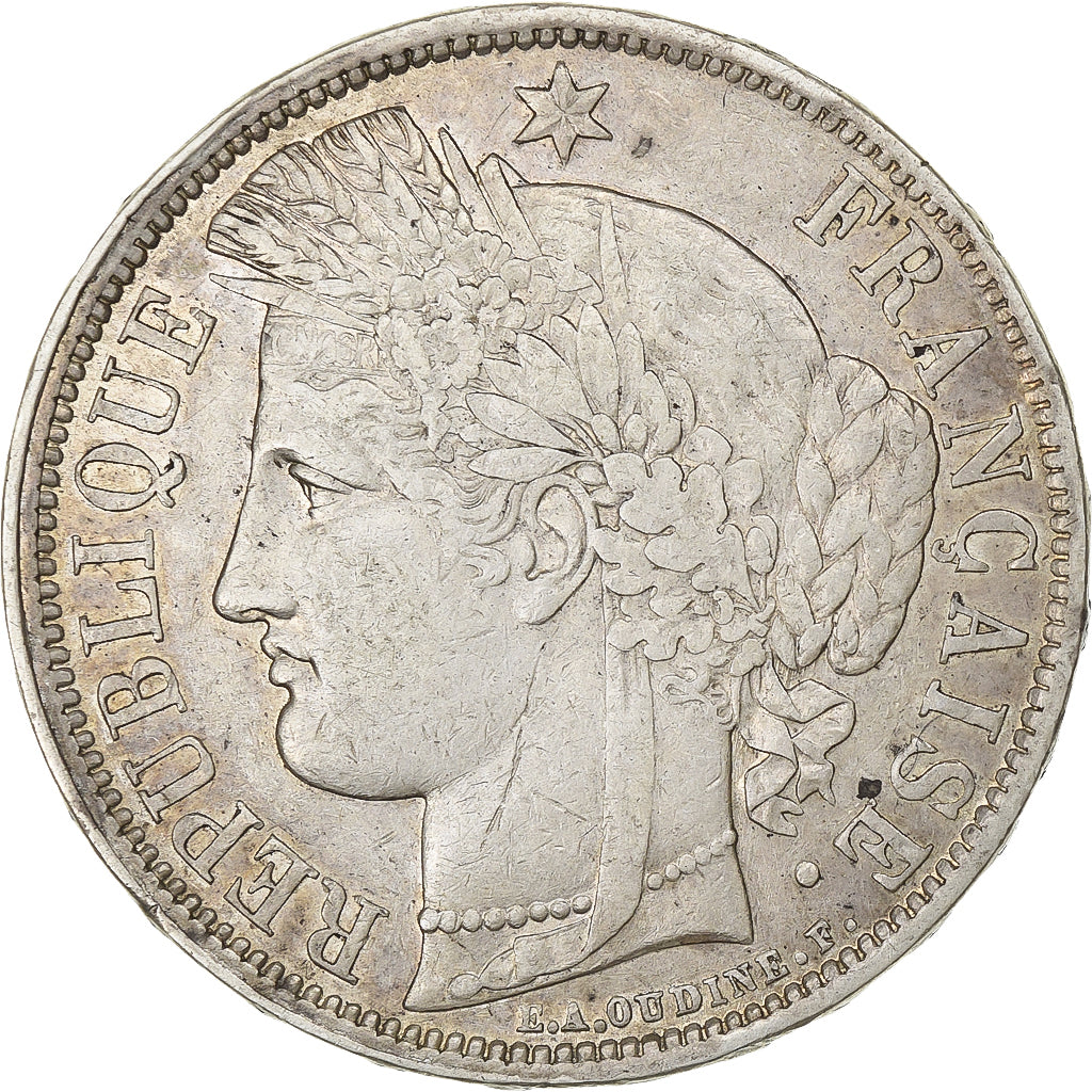 Frankreich, 5 Francs, Cérès, 1870, Bordeaux, Silber, SS, KM:818.2