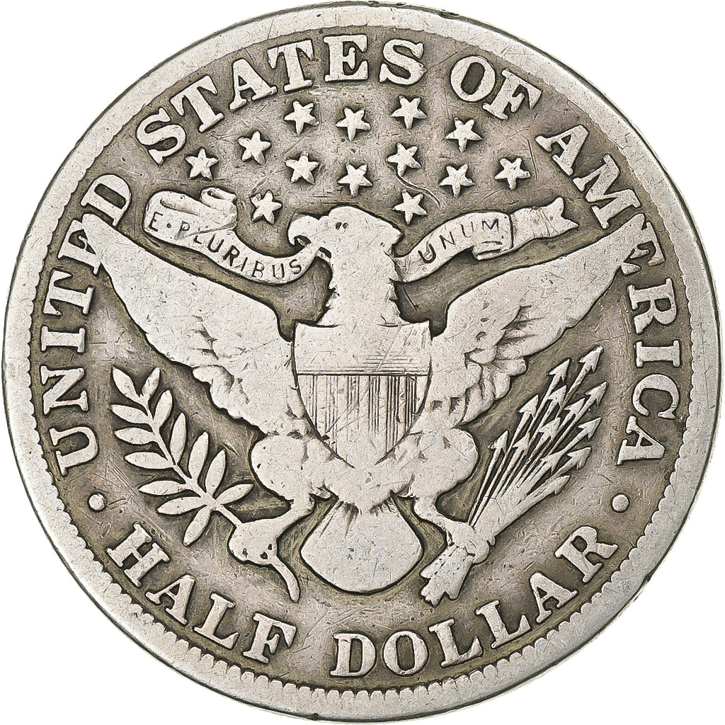 United States, Half Dollar, Barber Half Dollar, 1911, Philadelphia, Silver