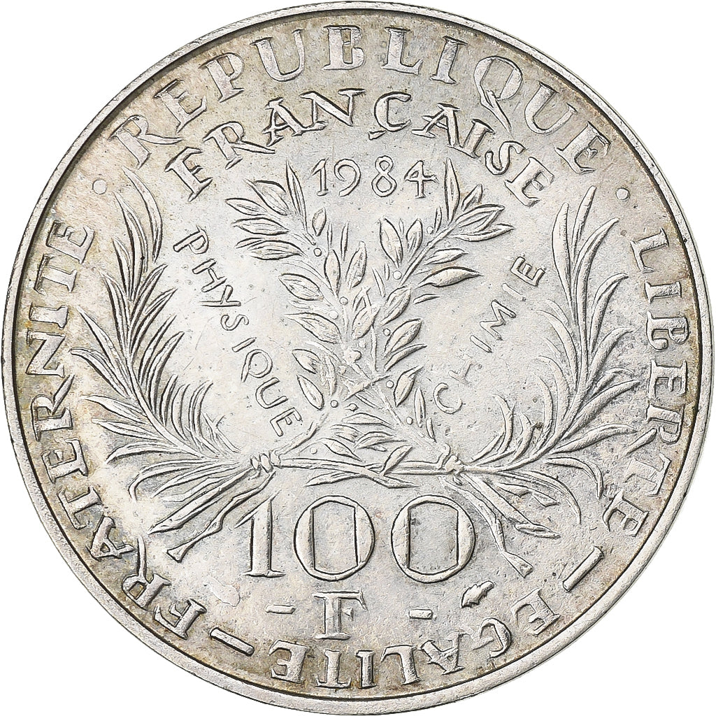 França, 100 Francs, Marie Curie, 1984, Paris, FAUX, Prata, EF(40-45), KM:955
