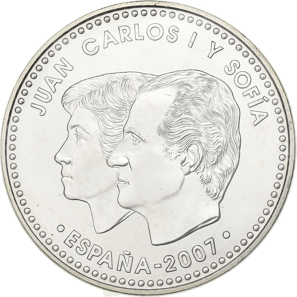 Hiszpania, Juan Carlos I, 12 Euro, 2007, Madrid, Srebro, MS(63), KM:1129