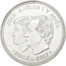 Hiszpania, Juan Carlos I, 12 Euro, 2007, Madrid, Srebro, MS(63), KM:1129