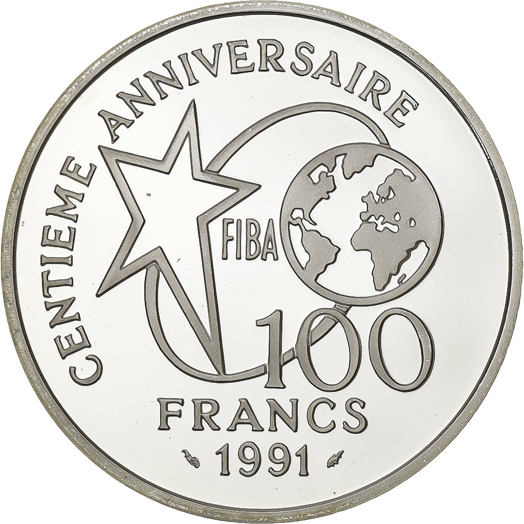 France, 100 Francs, 1991, Paris, Silver, MS(65-70), KM:991