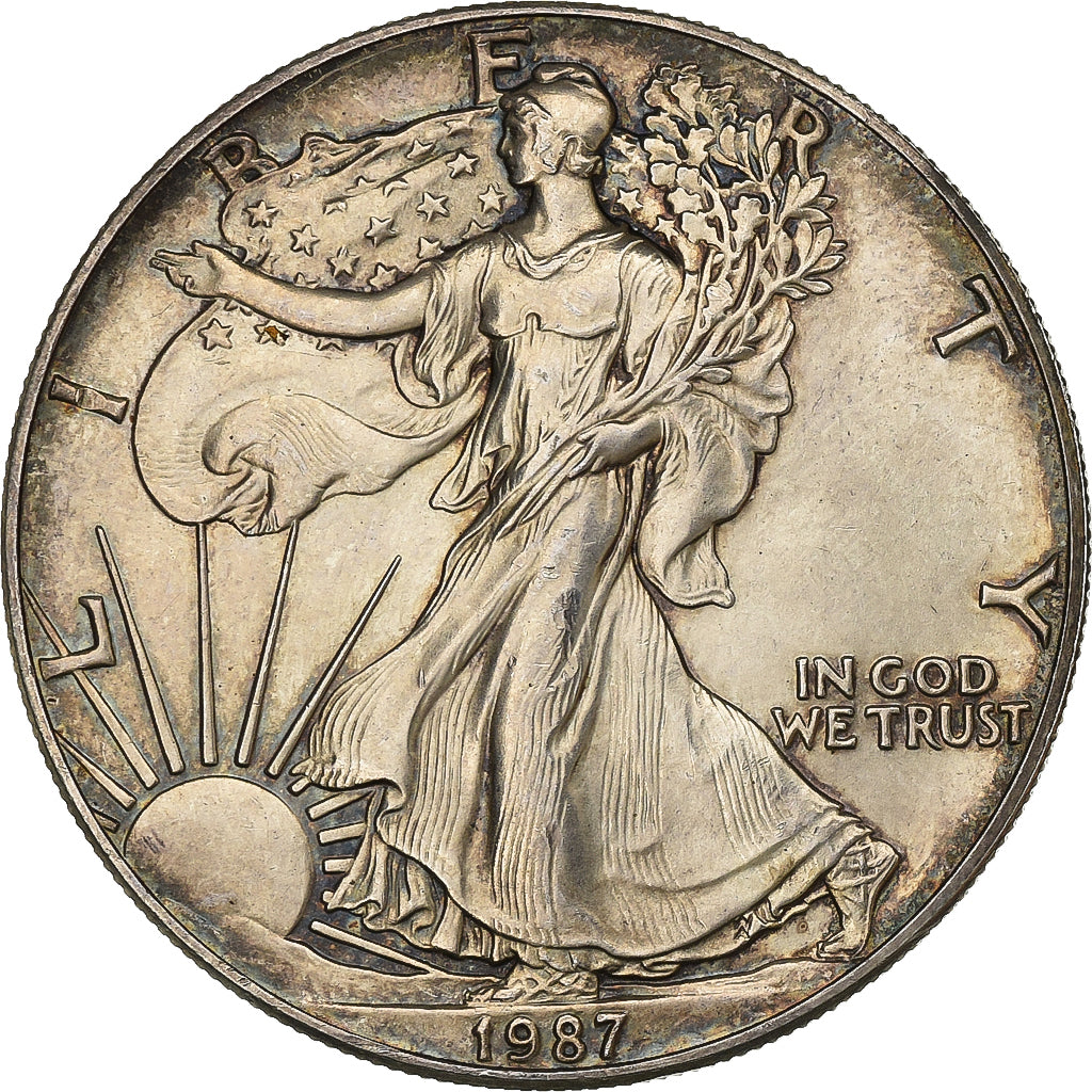United States, Dollar, 1987, Philadelphia, Silver, MS(60-62), KM:273
