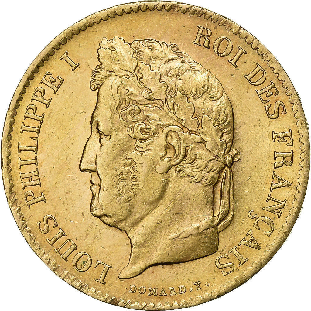 Francia, 40 Francs, Louis-Philippe, 1833, Paris, Oro, MBC+, KM:747.1