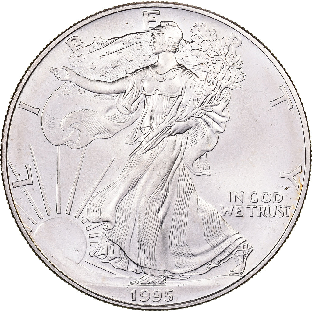 United States, Dollar, 1995, Philadelphia, Silver, MS(64), KM:273
