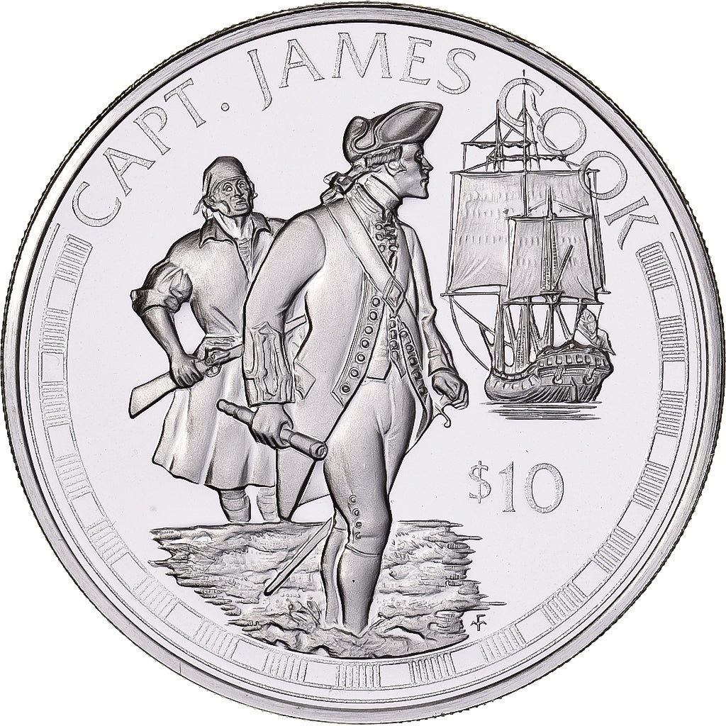 Cook Islands, Elizabeth II, 10 Dollars, 1994, Franklin Mint, Silver, MS(63)