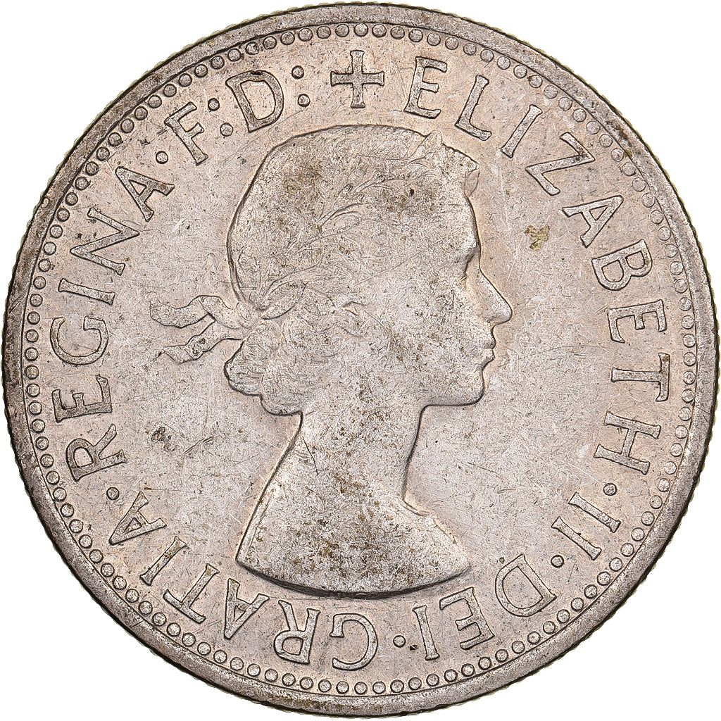 Australia, Elizabeth II, Florin, 1954, Melbourne, Silver, EF(40-45), KM:55