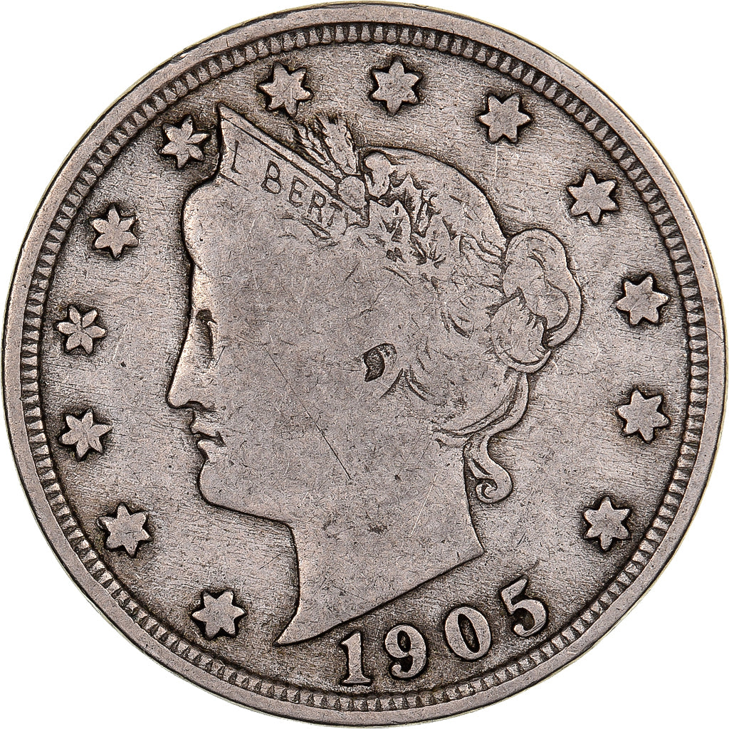 Verenigde Staten, 5 Cents, Liberty Nickel, 1905, Philadelphia, Cupro-nikkel, FR