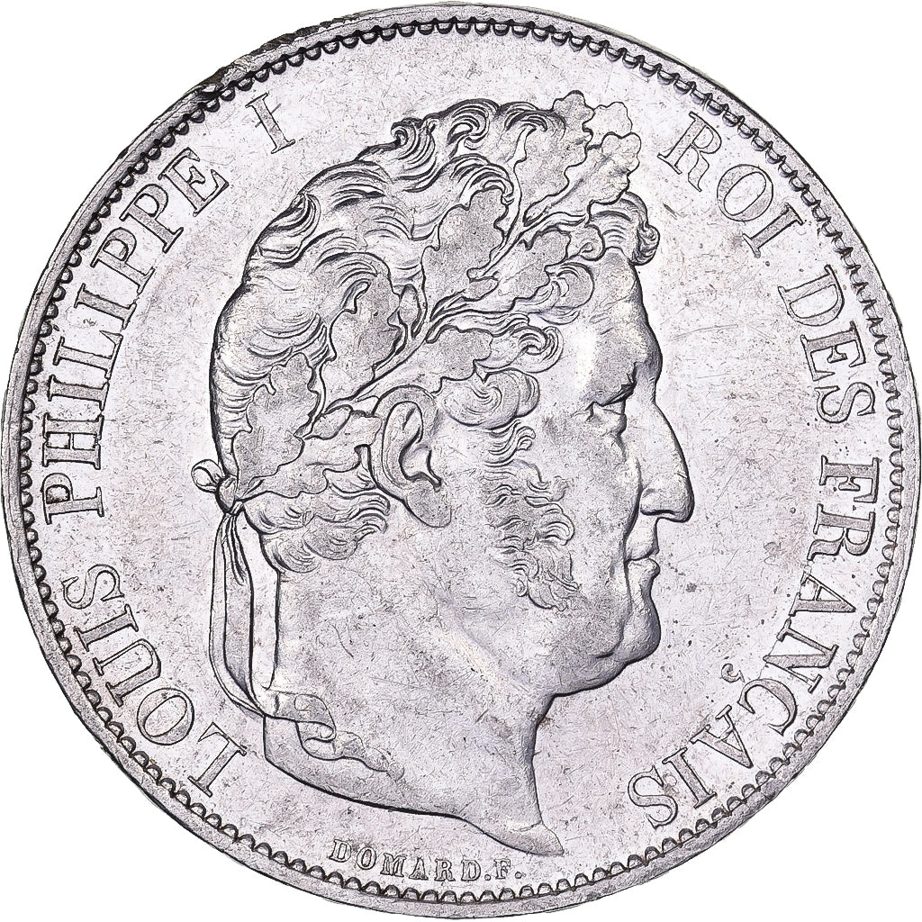 France, 5 Francs, Louis-Philippe, 1844, Strasbourg, Silver, AU(50-53), KM:749.3
