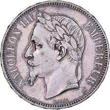 France, Napoleon III, 5 Francs, Napoléon III, 1870, Paris, Silver, EF(40-45)