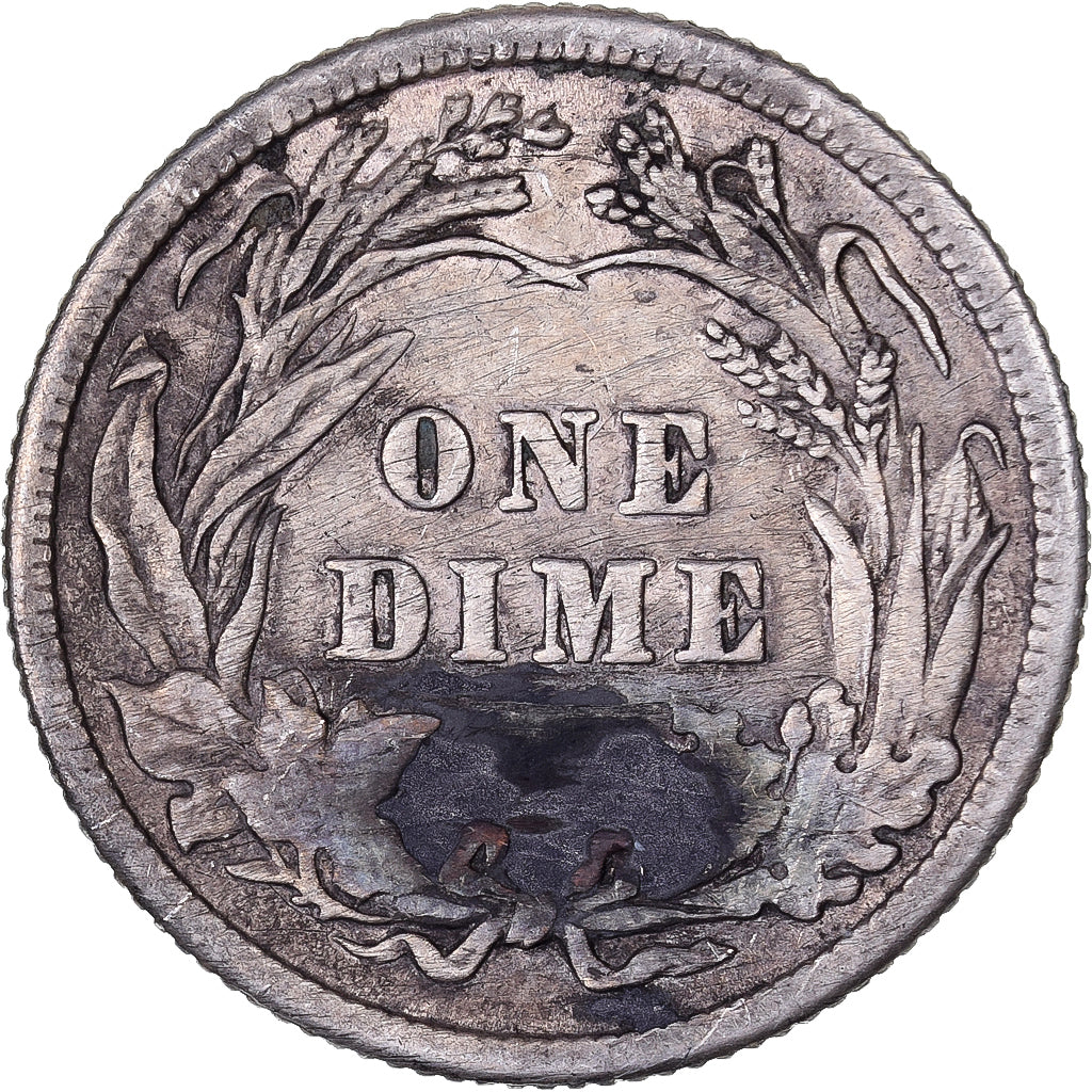 États-Unis, Dime, Barber Dime, 1915, Philadelphie, Argent, KM:113