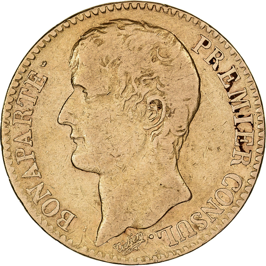 France, 40 Francs, Napoléon I, An 12 (1804), Paris, Gold, EF(40-45), KM:652