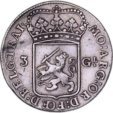 Netherlands, UTRECHT, 3 Gulden, 60  Stuiver, 1793, Utrecht, Silver, EF(40-45)