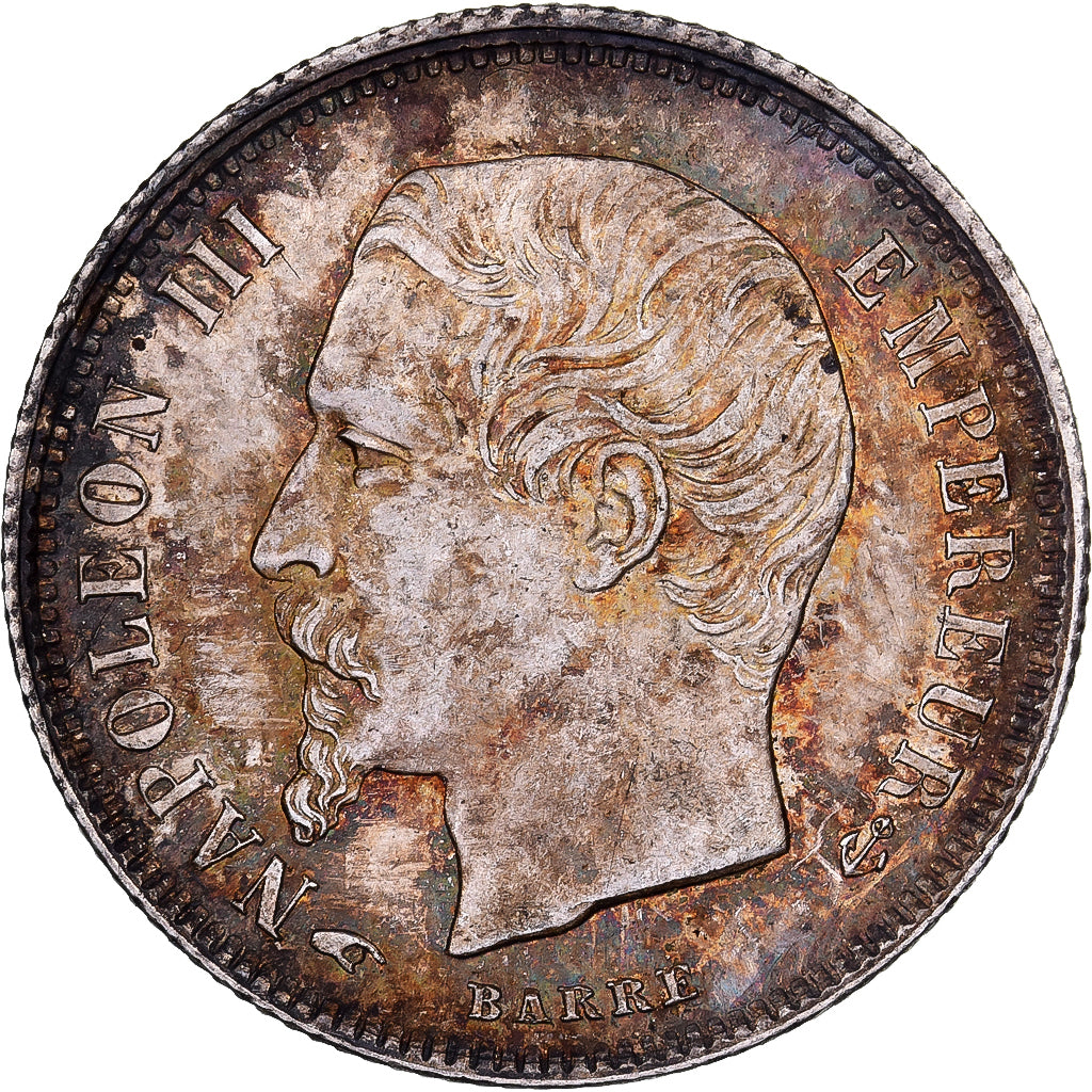 France, Napoleon III, 50 Centimes, Napoléon III, 1857, Paris, Silver