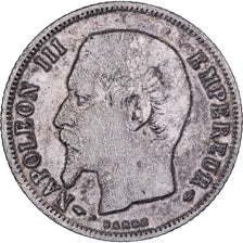 France, Napoléon III, Franc, Napoléon III, 1860, Paris, Argent, TB, KM:779.1