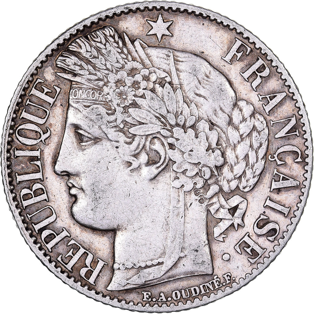 France, Franc, Cérès, 1881, Paris, Silver, EF(40-45), KM:822.1