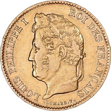 France, 40 Francs, Louis-Philippe, 1834, Paris, Gold, EF(40-45), KM:747.1