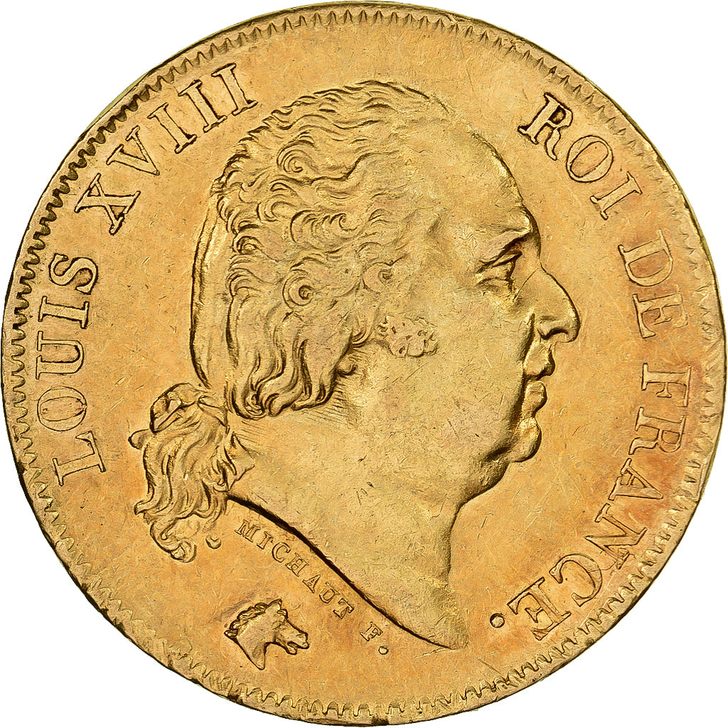 Louis XVIII, 40 Francs, Louis XVIII, 1818, Lille, Goud, PR, KM:713.6