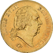 Louis XVIII, 40 Francs, Louis XVIII, 1818, Lille, Goud, PR, KM:713.6