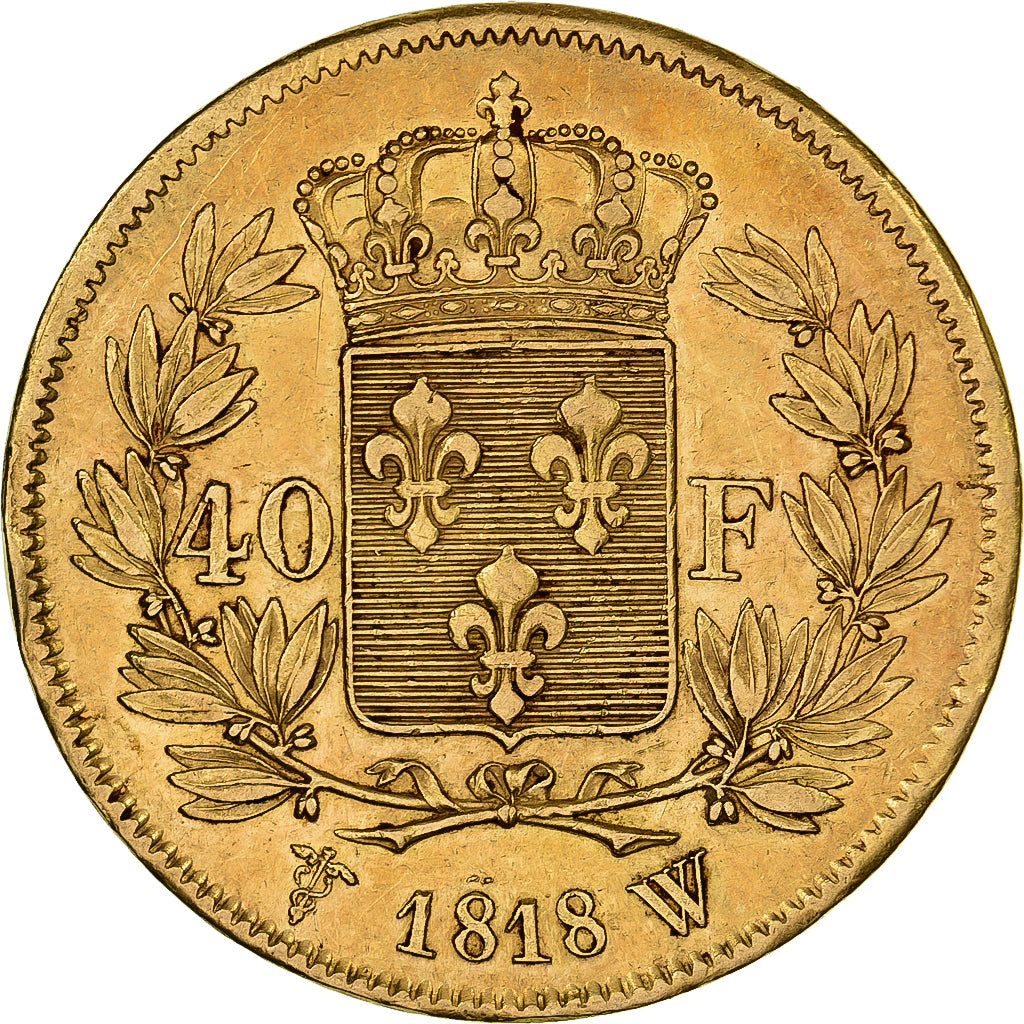 Louis XVIII, 40 Francs, Louis XVIII, 1818, Lille, Goud, PR, KM:713.6