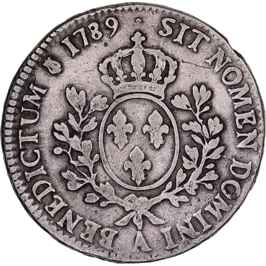 France, Louis XVI, Ecu, Écu aux branches d'olivier, 1789, Paris, FAUX, Argent