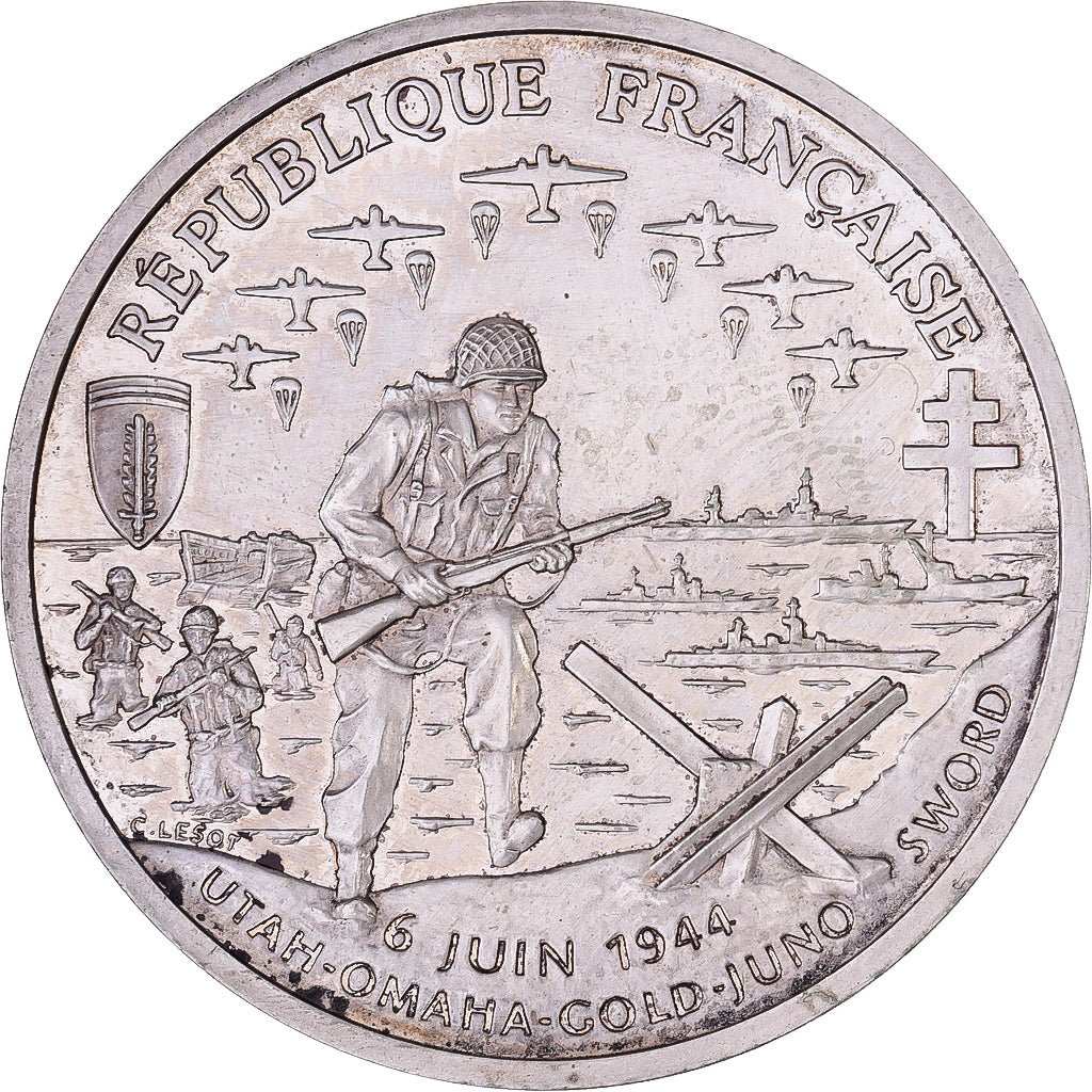 Frankrijk, Franc, 1993, Paris, Zilver, PR, KM:1014