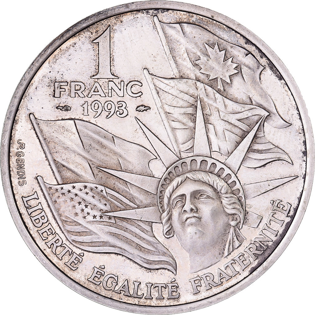 Frankrijk, Franc, 1993, Paris, Zilver, PR, KM:1014