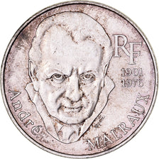 France, 100 Francs, André Malraux, 1997, Paris, Silver, AU(50-53), KM:1188