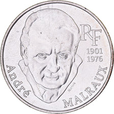 France, 100 Francs, André Malraux, 1997, Paris, Silver, AU(55-58), KM:1188