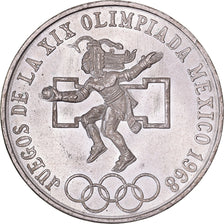 Mexico, 25 Pesos, 1968, Mexico City, Silver, AU(55-58), KM:479.1