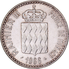 Monaco, Rainier III, 10 Francs, 1966, Paris, Silver, AU(55-58), KM:146