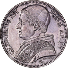 Papal States, PAPAL STATES, Gregory XVI, Scudo, 1845-XV, Rome, Silver